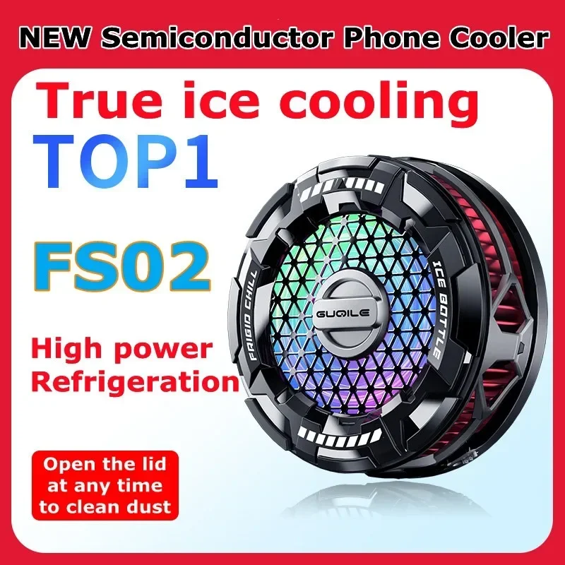 

NEW FS02 15W High-Power Mobile Phone Semiconductor Cooling Radiator Magnetic/Back-clip Fixation 2 IN 1 PUBG Game Cooler Ice Cold