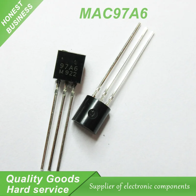 50pcs MAC97A6 97A6 TO-92 Triacs THY .6A 400V TRIAC new original