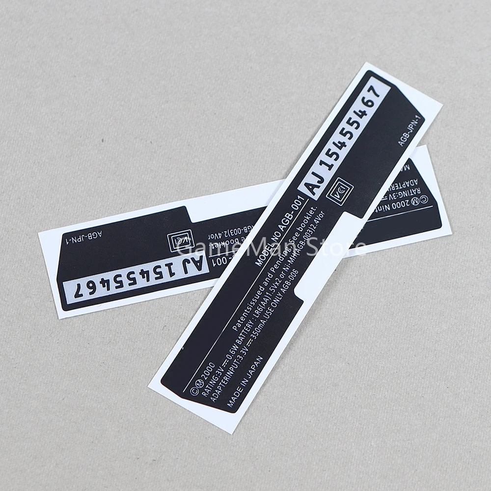 2 шт./лот, замена для Nintendo Gameboy Advance, наклейка для задней бирки консоли GBA