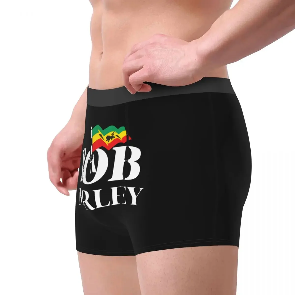 Boxer de style jamaïcain pour homme, sous-vêtement cool de musicien, culotte style rock, Reggae Bob Marley