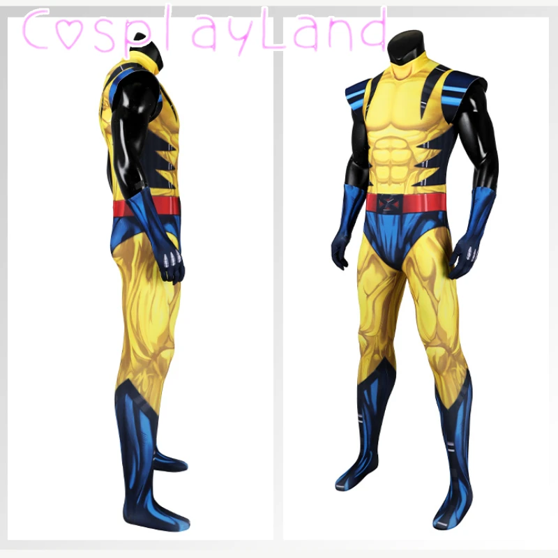 Wolverine Cosplay Costume James Howlett Jumpsuit 3D Printing Zentai Bodysuit Superhero Halloween Carnival Fantasy Man Outfit