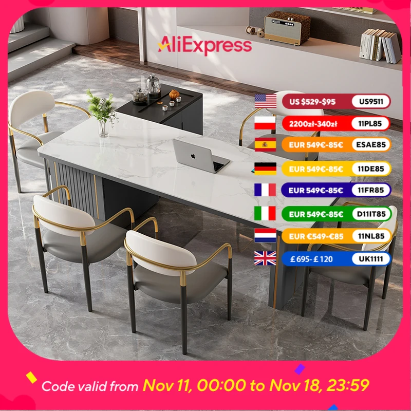 

Настольный офисный стол L-образной формы, дизайнерские современные ящики, компьютерные столы, белый органайзер, роскошная мебель Mesa Para Computador