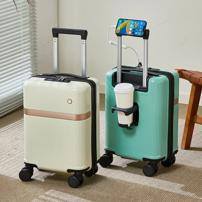 حقيبة سفر محمولة مع حامل أكواب وحامل هاتف لسهولة الحمل، حقيبة أمتعة بسيطة وخفيفة الوزن #3
