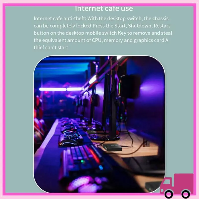 

Compact Computer Desktop Power Switch External PC Host Power Supply On/Off Push Button Switch, No USB Port Easy Install