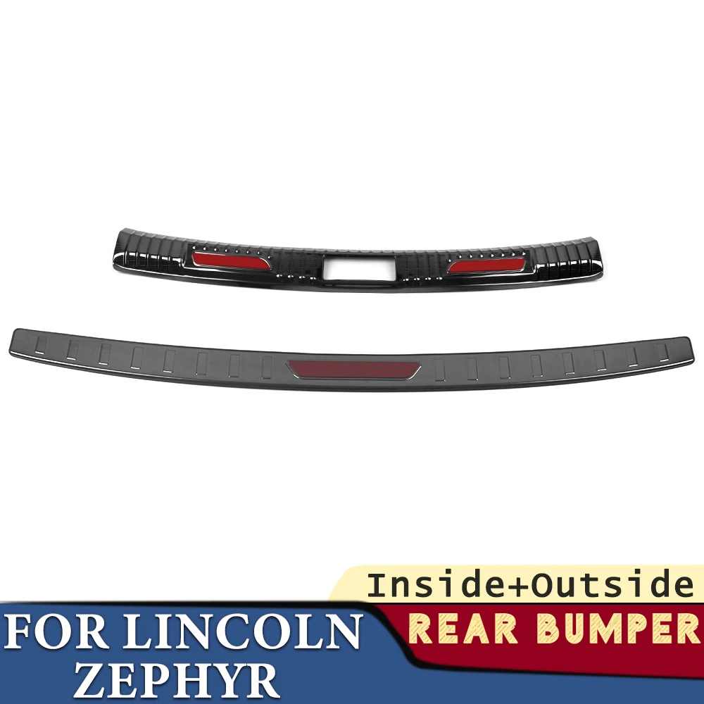 

Trunk Bumper for Lincoln Zephyr 2022 2023 2024 Car Accessories Stainless Rear Fender Protector Sill Pad Cover Sticker Decoration