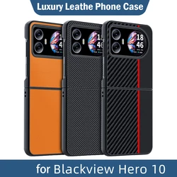 Funda for Blackview Hero 10 Case Luxury Fiber PU-Leather Shockproof Phone Cover for Black view Hero 10 Capa