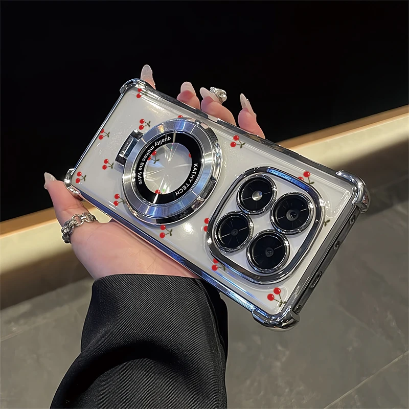 Fruit Bow Pattern Case For Xiaomi Poco M8 Pro M7 Plus M5S M3 C71 C40 F8 Ultra F4 F3 F7 F5 Four Corners Anti Drop Soft Cases Etui