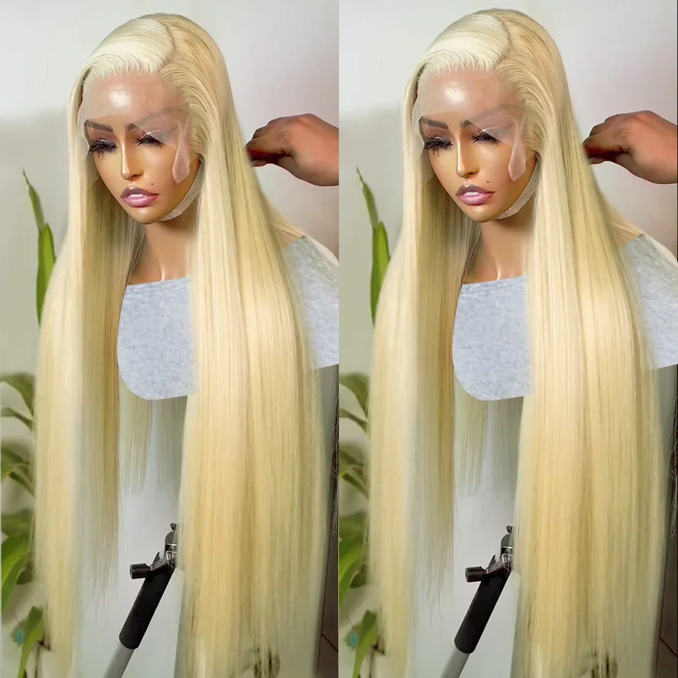 13x6 HD Transparent 613 Blonde Lace Frontal Human Hair Wigs 613 Bob Wig Brazilian Bone Straight 13x4 Lace Front Human Hair Wigs