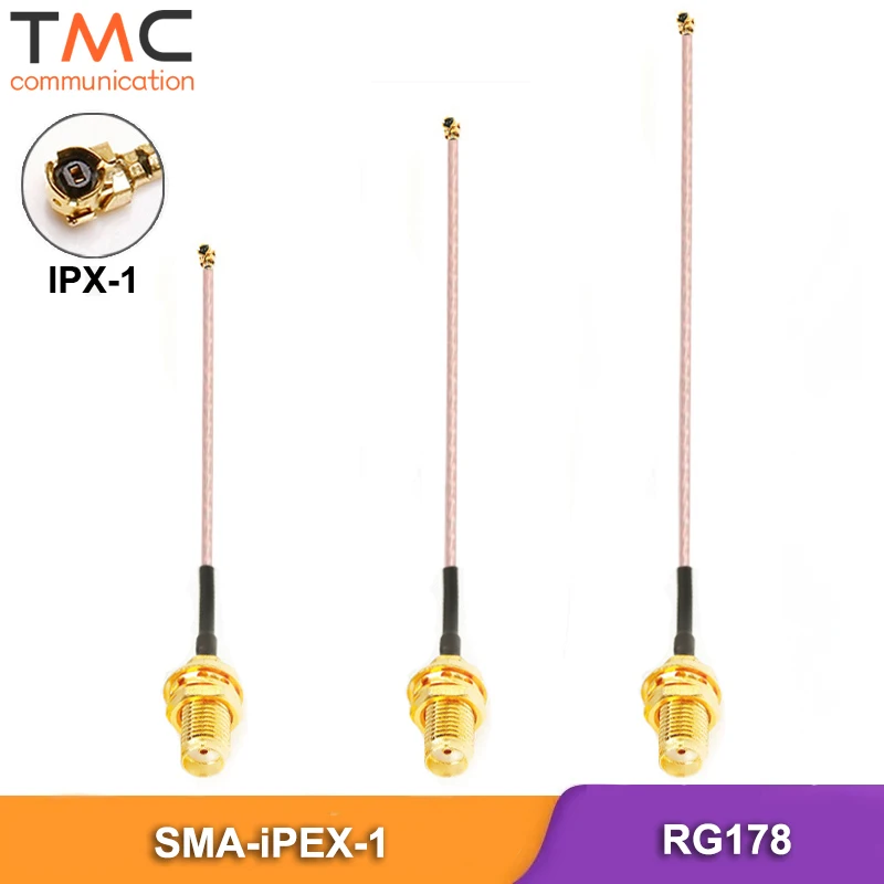 IPX MHF1 to SMA Cable RG178 SMA Female to U.FL IPEX-1 RG178 Coax Jumper for GPS Module Antenna Mini PCI 5CM 10CM 15CM 20CM 30CM