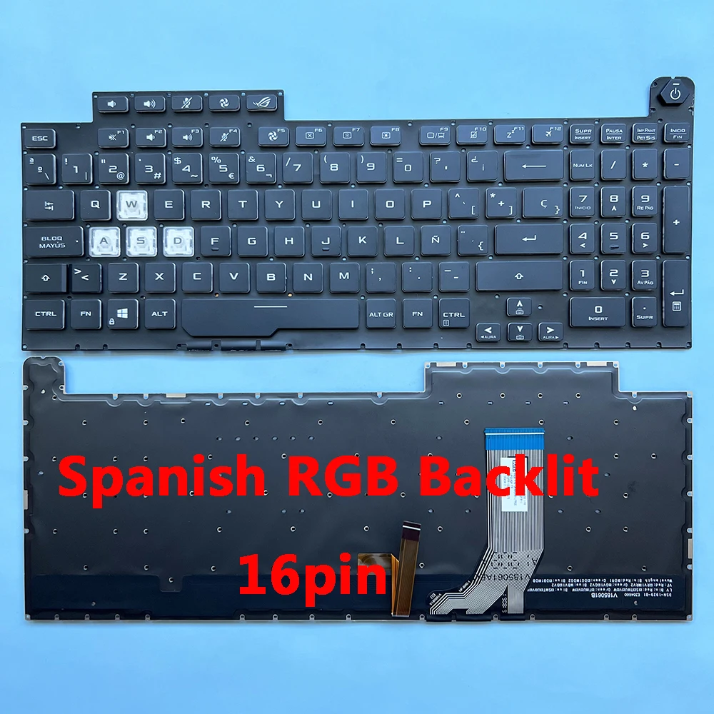 Imagem -03 - Teclado Retroiluminado Rgb para Asus Rog Strix G17 G731g G731gv G731gw G731gt G731gu G712lu G712lv G712lw G712