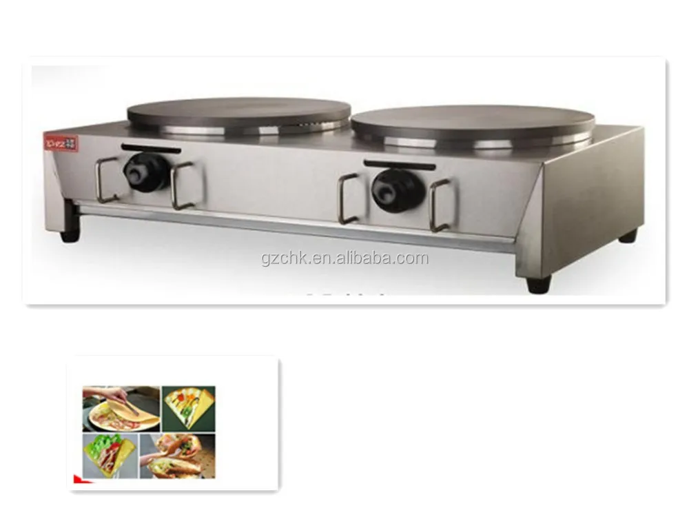 Commercial table top pancake maker/double plate crepe maker by gas