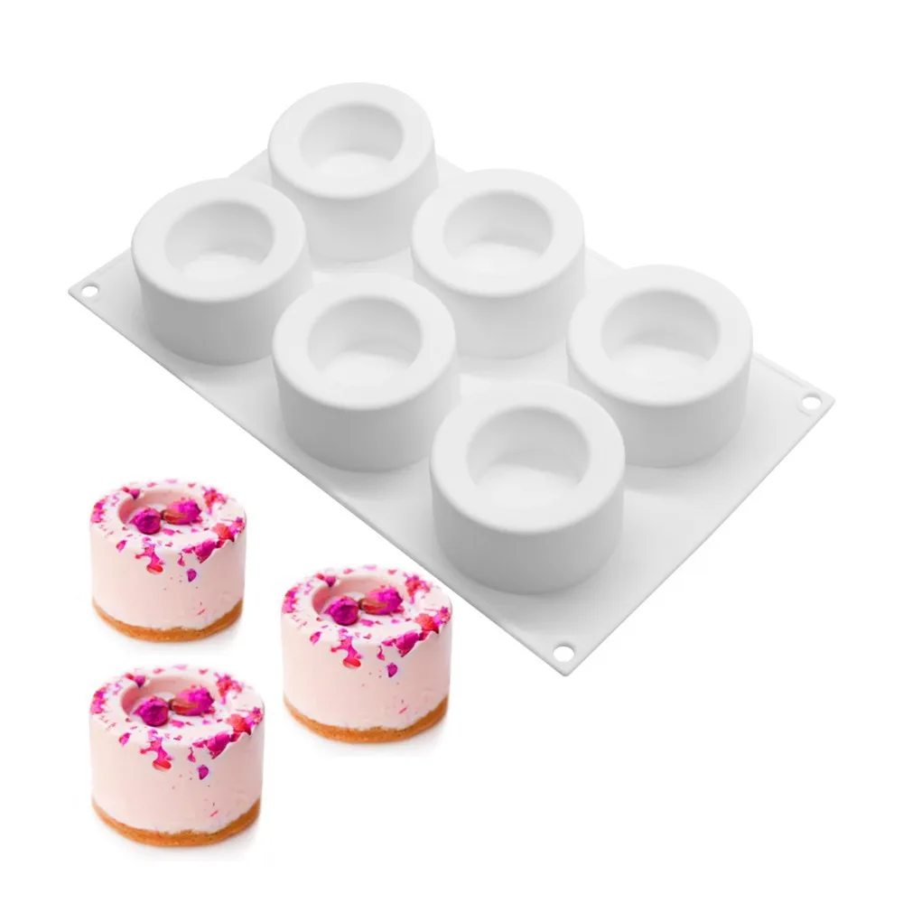 

Six Cups concave-convex candle Mousse muffin cake silicone DIY pudding ice cup hand soap mold