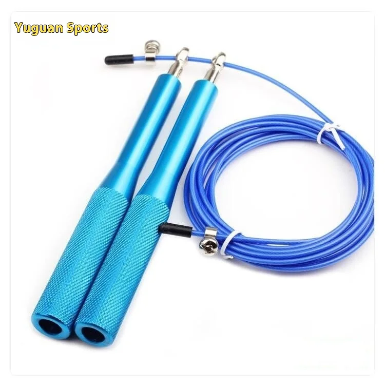 Aluminum alloy steel wire metal handle student adult fitness fat burning racing training competition skipping rope image 2
