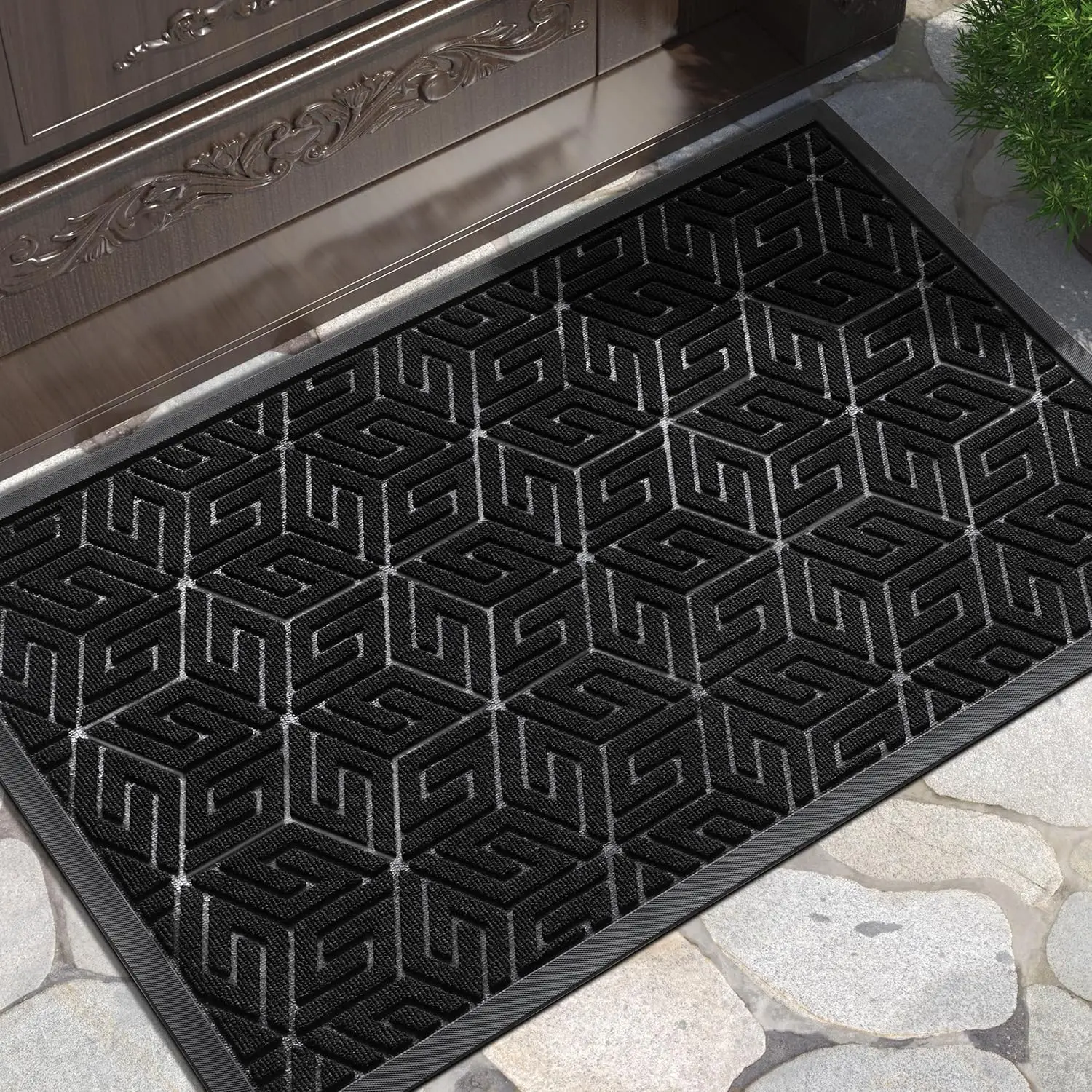 

Doormat Outdoor Entrance 29.5x17, All-Weather Waterproof Outdoor Mats for Front Door, Non Slip Welcome Door Mat for Patio Proch