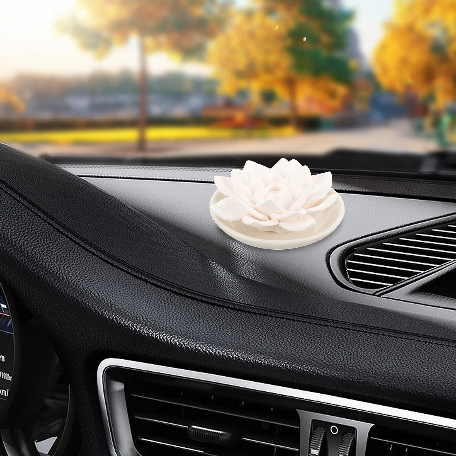 

Stone Diffuser Essential Oil Passive Aromatherapy Lotus Flower Design Home Car Freshener Plaster Fragrance Diffuser