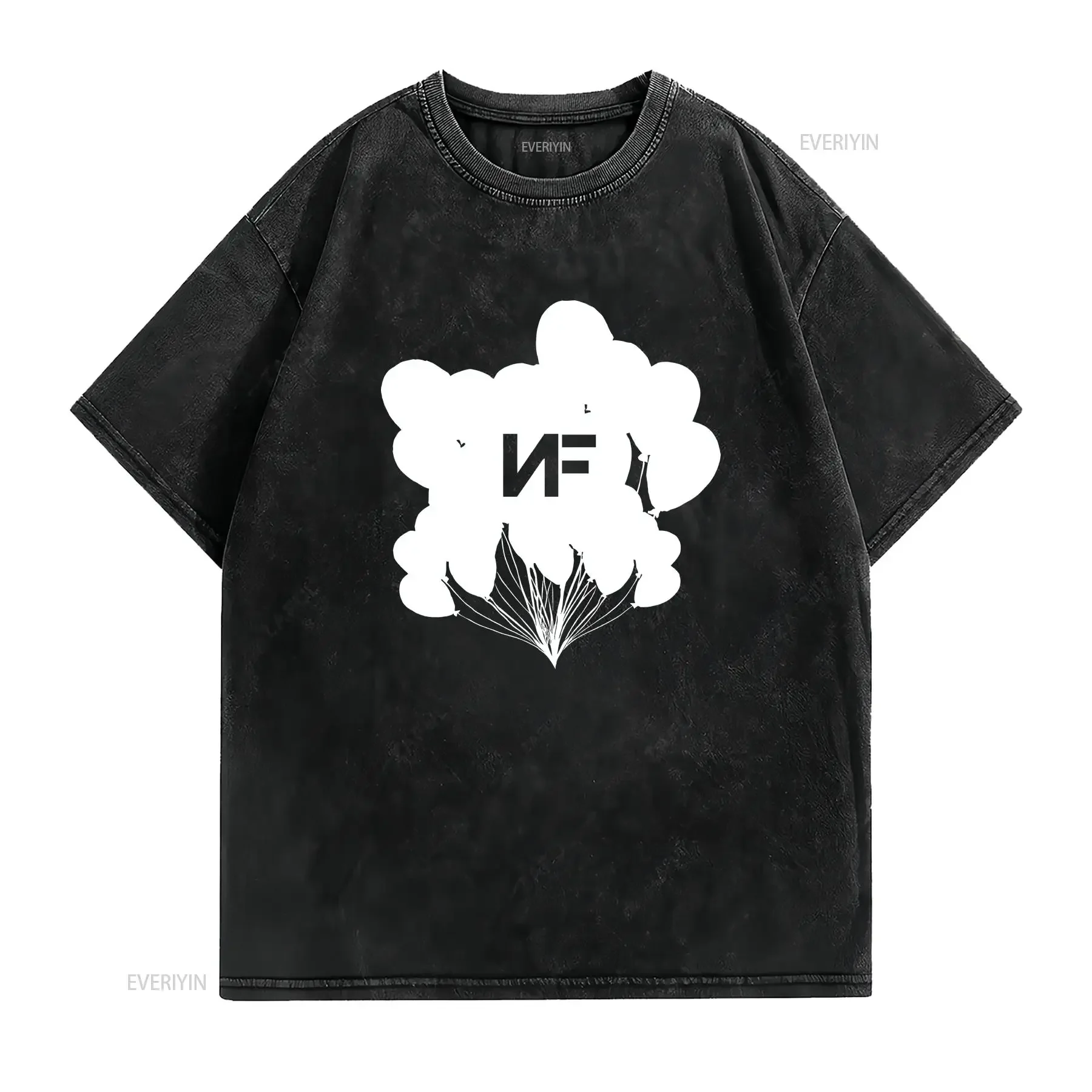 NF Balloons T Shirt for Men and Women vintage Washed graphic streetwear Versatile Soft Stretched designer clothes Casual