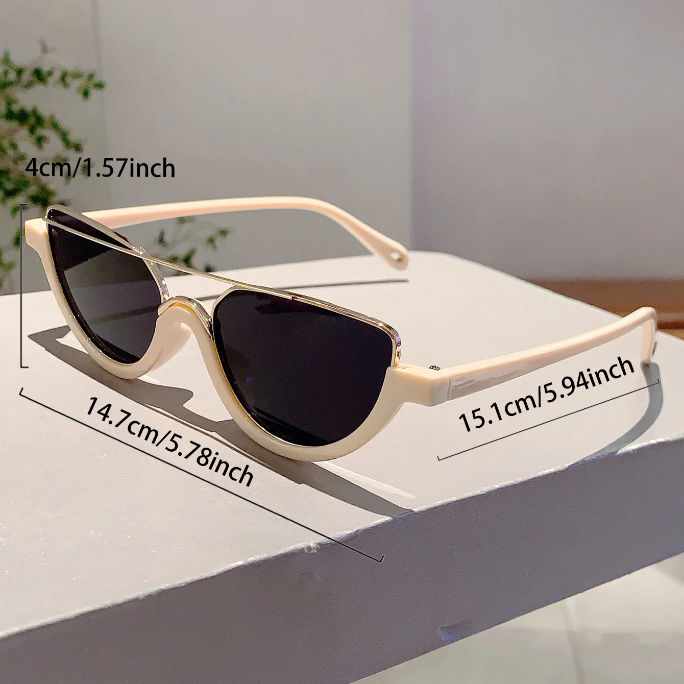 Gafas de sol populares con forma de ojo de gato, gafas de sol con estilo  Retro, image size:1340x1340