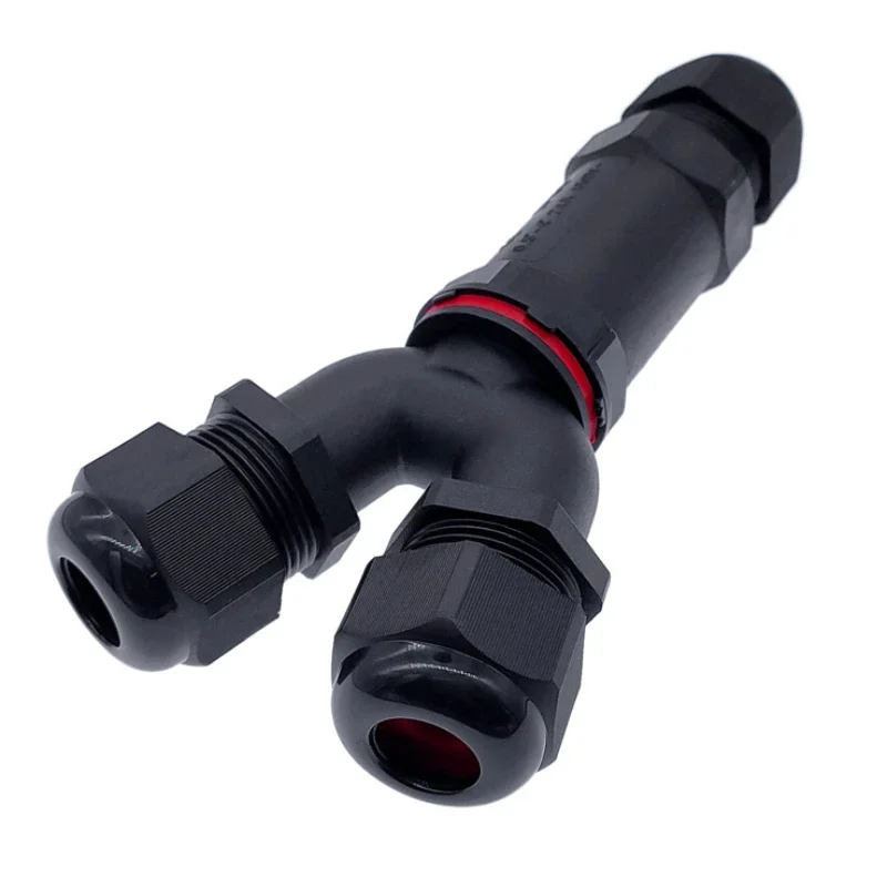 Y-Type Wire Plug 2Pin 3Pin 4Pin 5Pin Waterproof Cable Connector IP68 Gland Sleeve Connectors 3-Way Quick Tee Connector