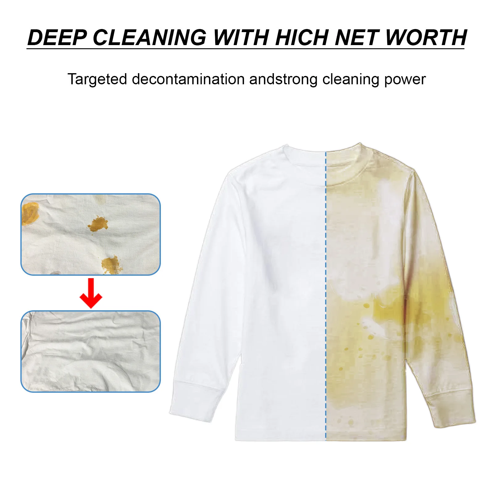 Laundry Degreaser Detergent Clothing Stubborn Stains Cleaner Fabric Rust Remover Grease Cleaning Active Enzyme Laundry Solution