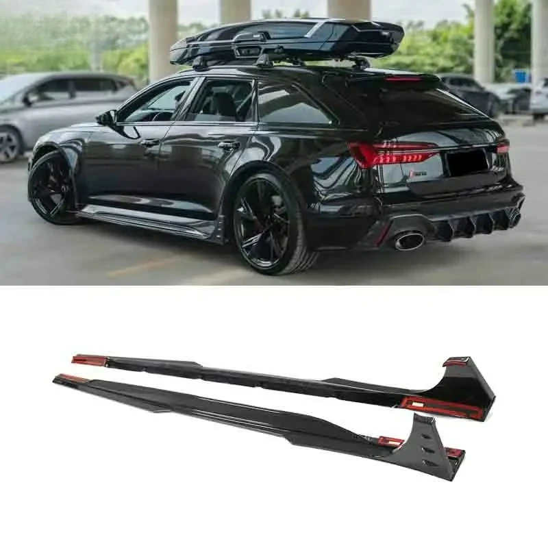 

High-Grade FORAudi RS6 RS7 C8 Avant 2020 Dry Carbon Fiber Side Skirts Spoiler Accessory