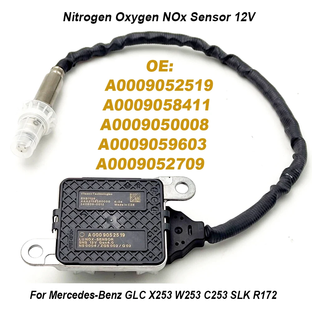 

A0009052519 Nitrogen Oxygen NOx Sensor 12V A0009058411 A0009050008 A000905960 A0009052709 For Mercedes-Benz GLC X253 W253 C253
