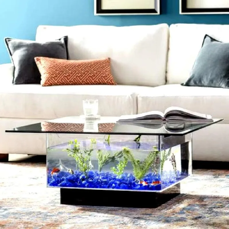 square acrylic coffee table aquarium fish tank