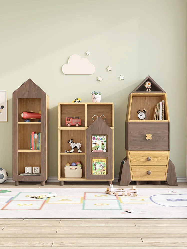 

Combined Bookcase Furniture Modern Minimalist Bedroom Environmental Protection Baby Storage Rack Children's Fun Pull Locker