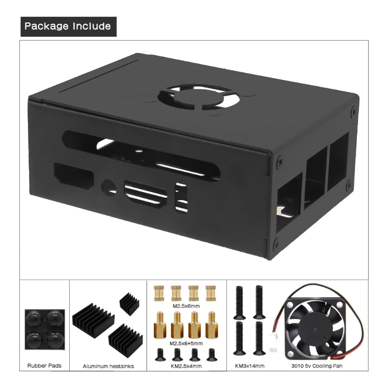 정확한 방열판 팬이 있는 Orange 5(N515) 개발 보드 보호기용 금속 케이스 손쉬운 연결