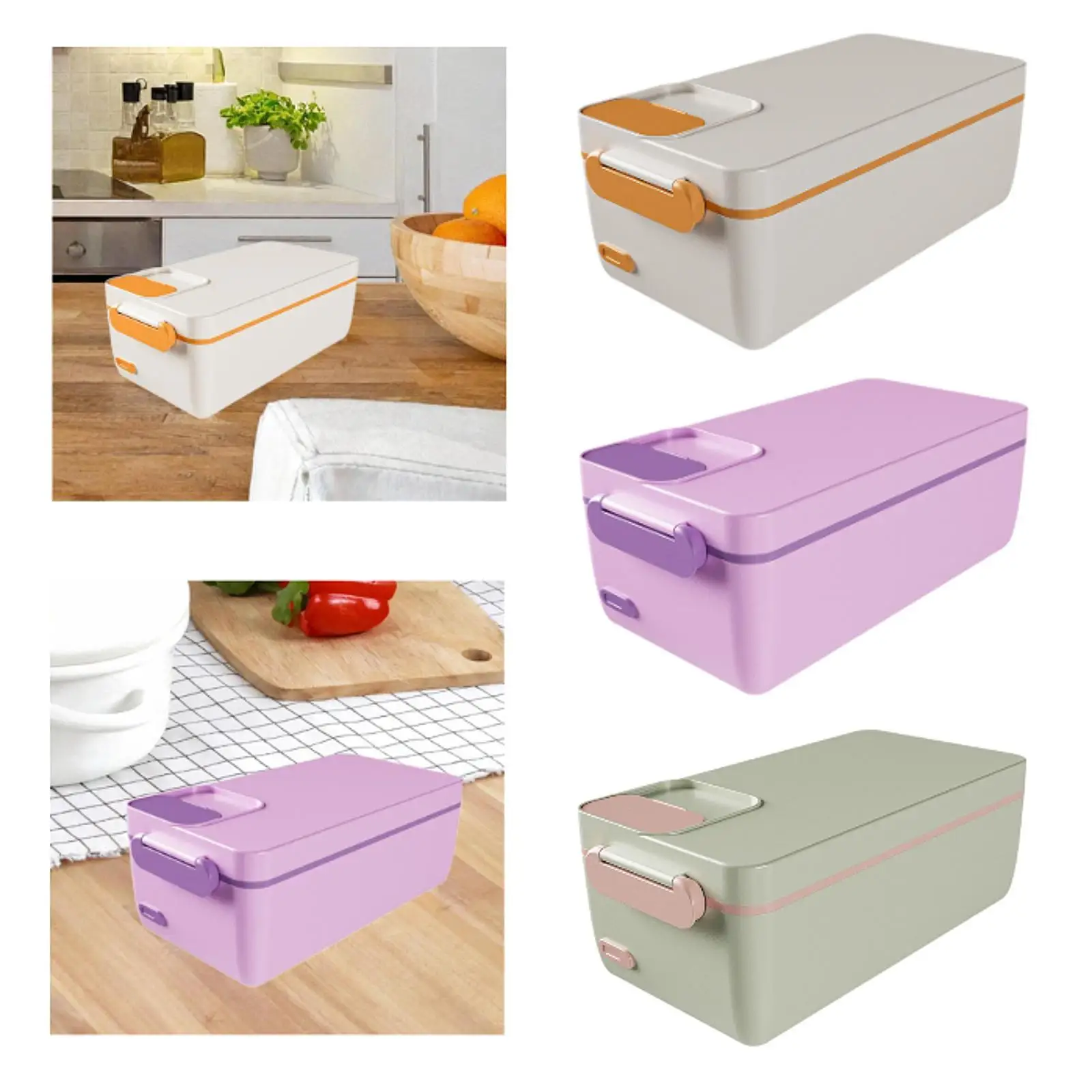 

Electric Lunch Heater Stainless Steel Heated Lunchbox for Home Work Travel