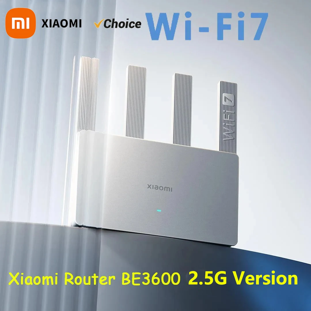 

New Xiaomi Router BE3600 WiFi7 2.4/5GHz Duan Bands 160Mhz 3570Mbps Mesh Networking Gaming Acceleration 2.5G Ethernet Port CN
