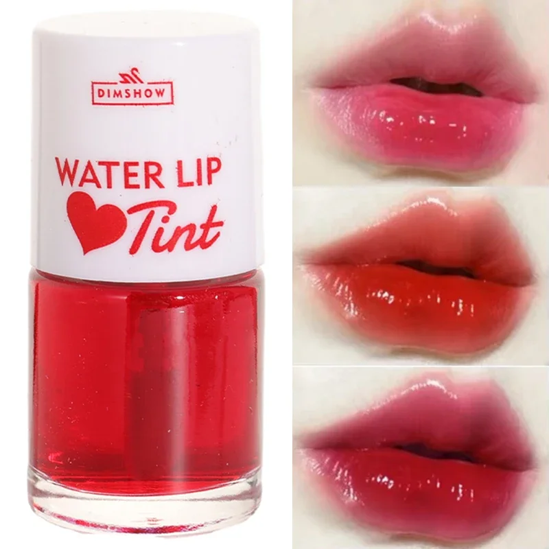 Tinte de labios rojo duradero, colorete de brillo de labios 2 en 1, lápiz labial líquido, tinte de labios, taza antiadherente, mancha de labios, maquillaje coreano, cosmético