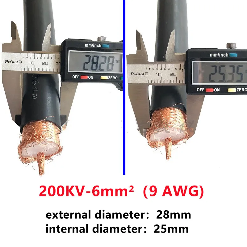 Imagem -06 - Cabo de Alta Tensão de Remoção de Poeira Eletrostática pe Cabo Blindado 20150kv 17-9 Awg 120 kv 50kv dc