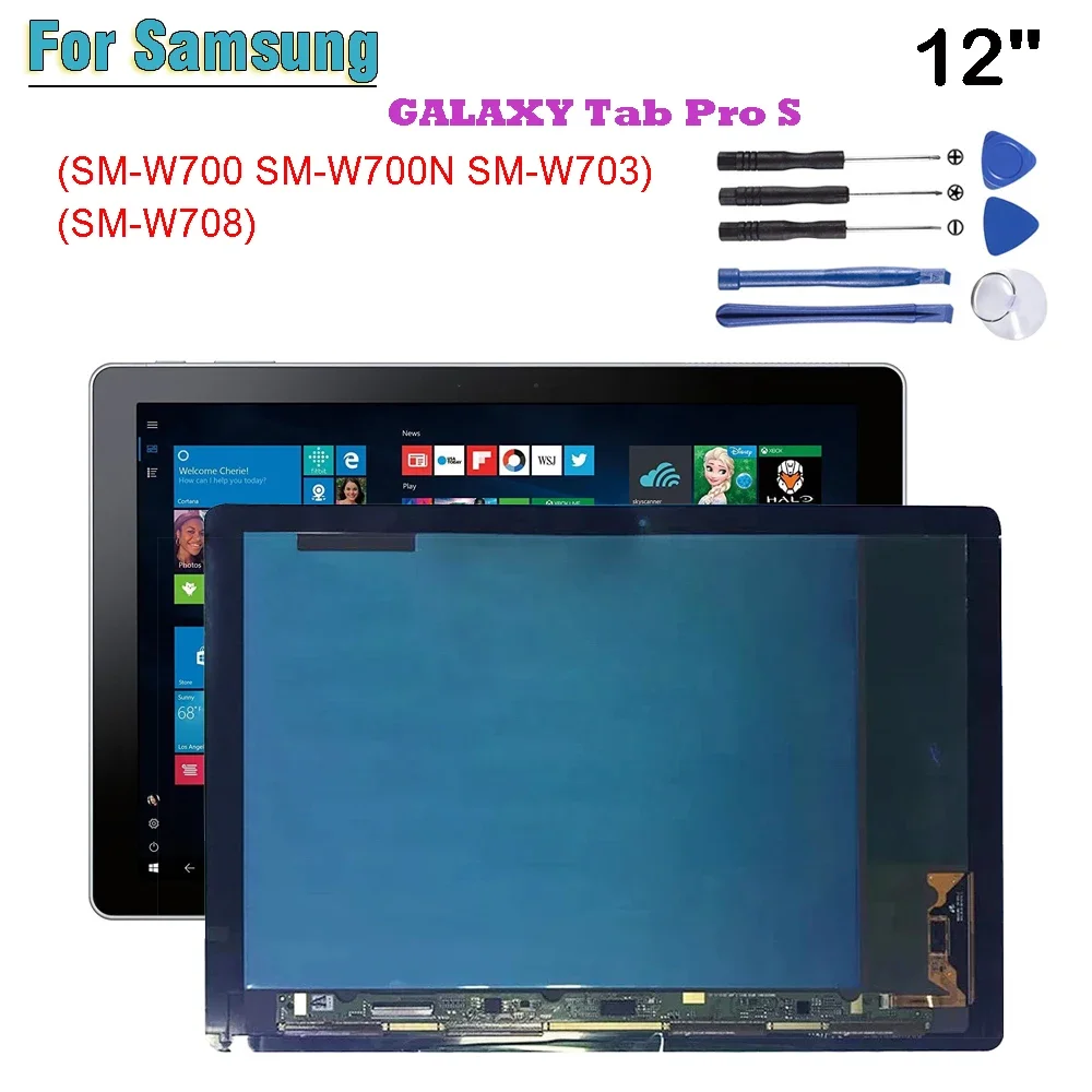 

12" New For Samsung GALAXY Tab Pro S SM-W700 SM-W700N SM-W703 SM-W708 LCD Display Touch Screen Digitizer Glass Assembly