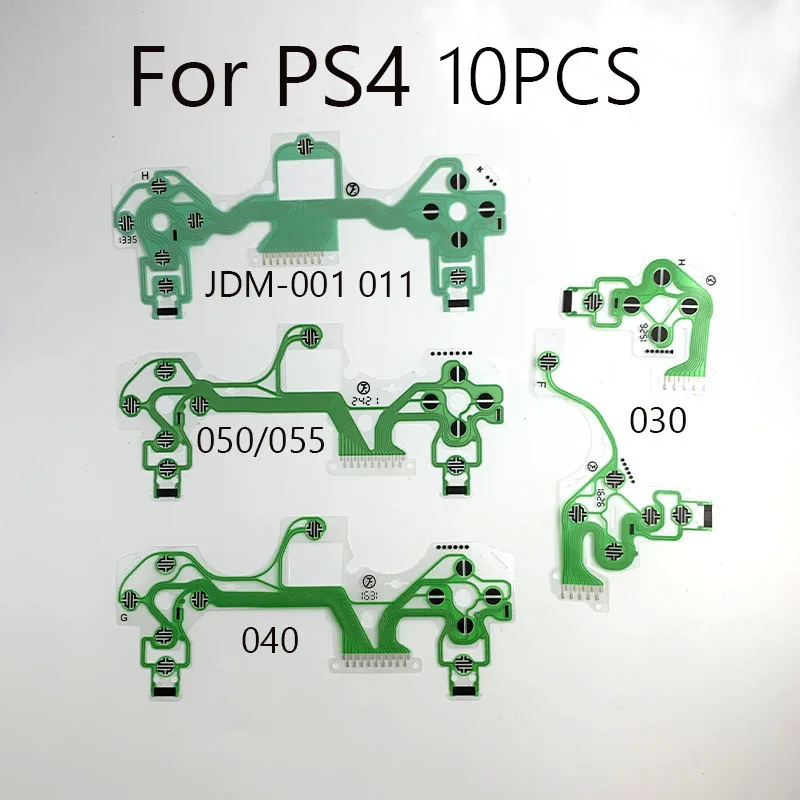 10pcs Replacement Buttons Ribbon Circuit Board for PS4 Pro Slim Conductive Film Keypad flex JDS 001 030 040 050