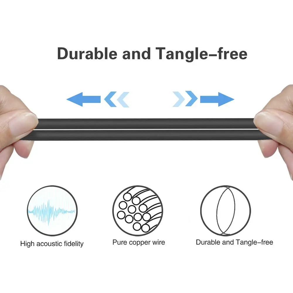 استبدال سلك ستيريو تمديد سلك الحبل ، تقنية الصوت ، ATH-SR5BT ، ATH-AR5 ، ATH-RE700