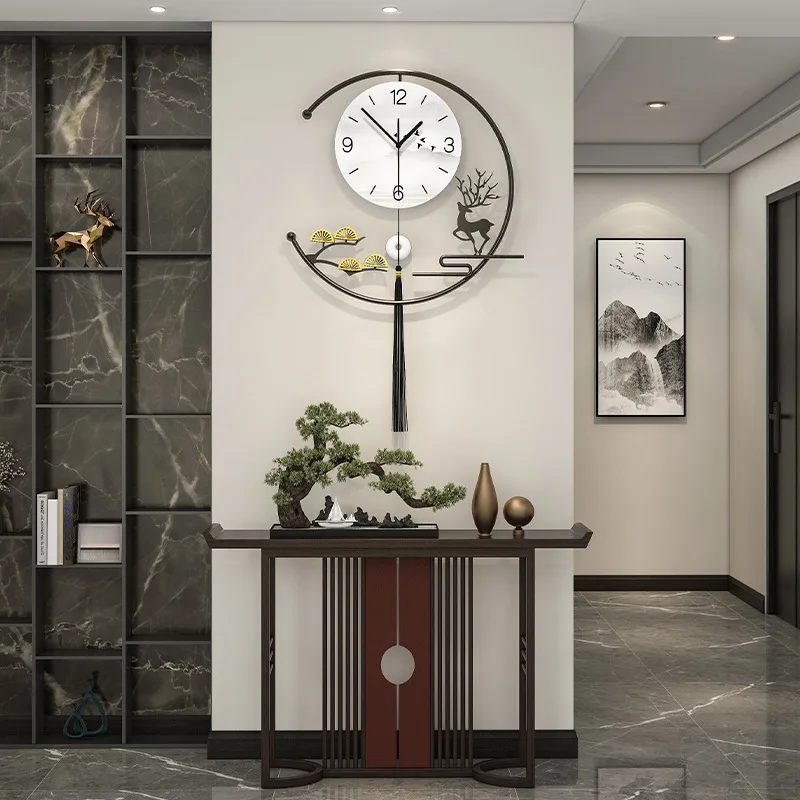 

Retro Wall Clock Fashion Home Decor Silent Hanging Clock for Living Room Bedroom