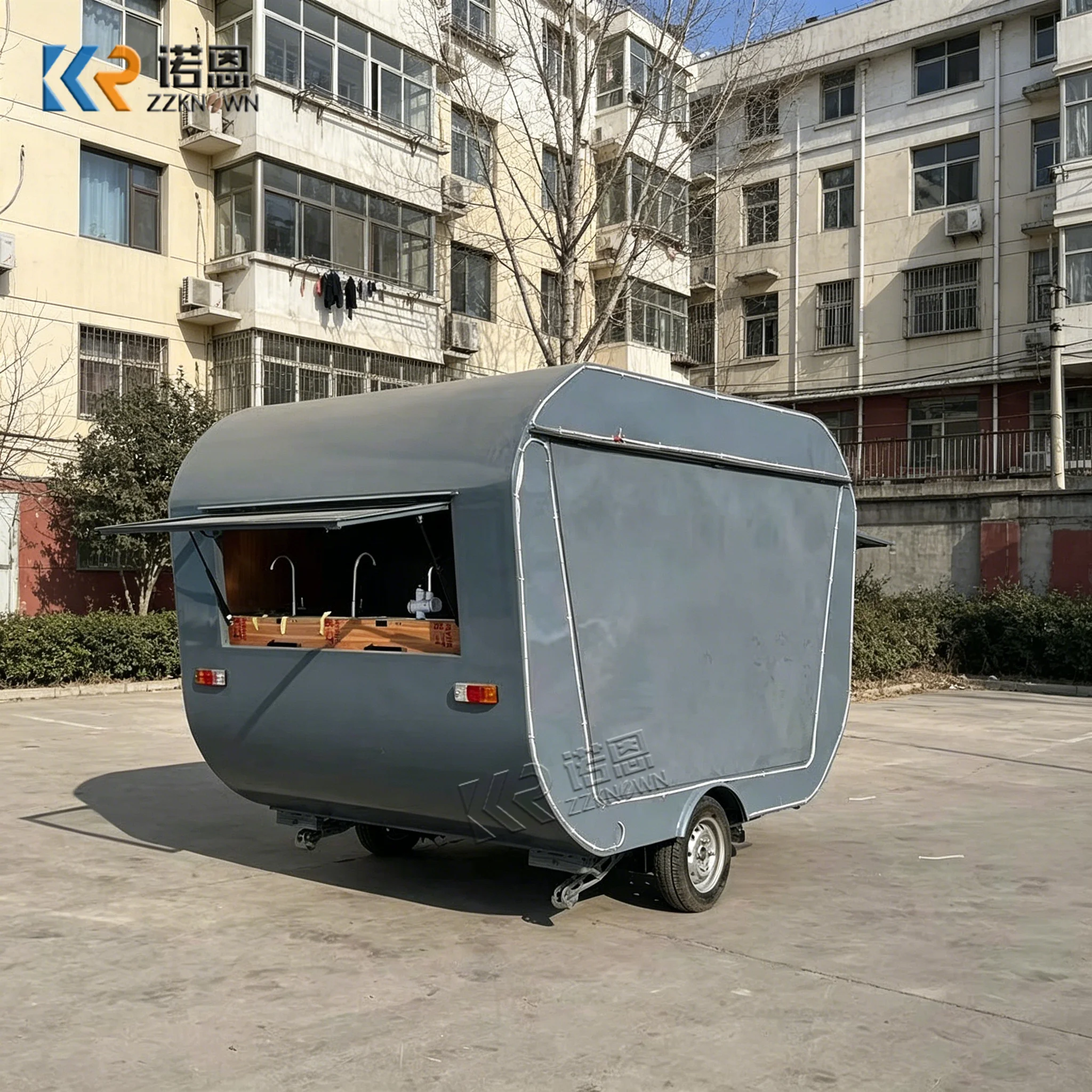 Food Trailer Taco Coffee Fast Food Customized Food Truck Trailer Mobile Kitchen Ice Cream Cart Concession Trailer With CE
