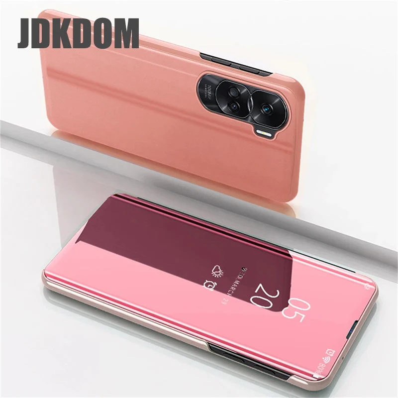 JDKDOM Smart Mirror Flip Leather Phone Case для Honor 400 300 X60 Pro X9A X9B X9C Magic 6 Lite Противоударная кожаная задняя крышка JDKDOM Smart Mirror Flip Leather Phone Case для Honor 400 300 X60 Pro X9A X9B X9C Magic 6 Lite Противоударная кожаная задняя крышка