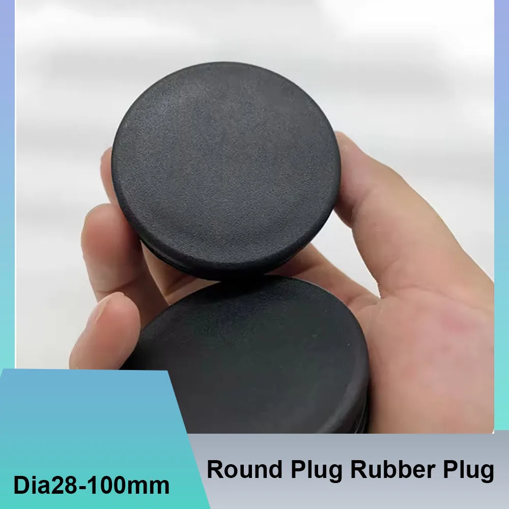 10/30 Pcs Black Circular Plugs Foot Pads Foot Plugs For Plastic Stainless Steel Plugs Furniture Accessories Dia 28mm-100mm