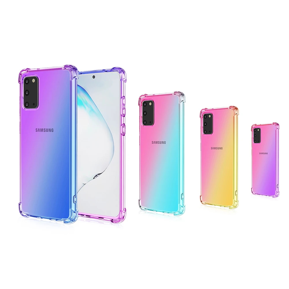 

Half Transparent Gradient Phone Case For Samsung Galaxy S20 FE S20 lite S20 Plus S10 5G S10E S10 Plus S10 S9 Plus S9 Soft Cover