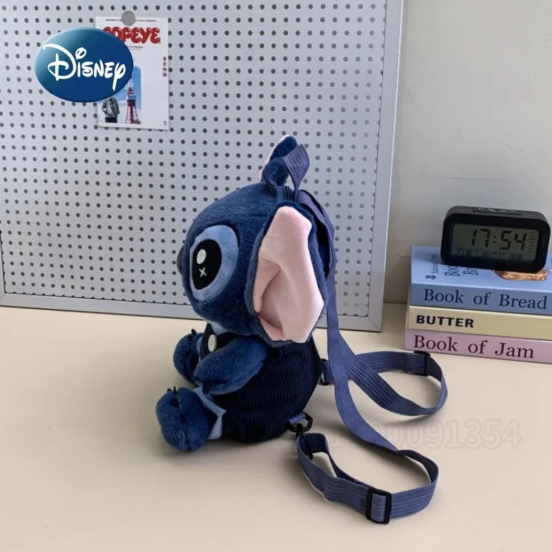 ディズニーステッチ新しいぬいぐるみバックパック漫画かわいい子供のぬいぐるみバックパックファッションカジュアルぬいぐるみミニバックパック高品質