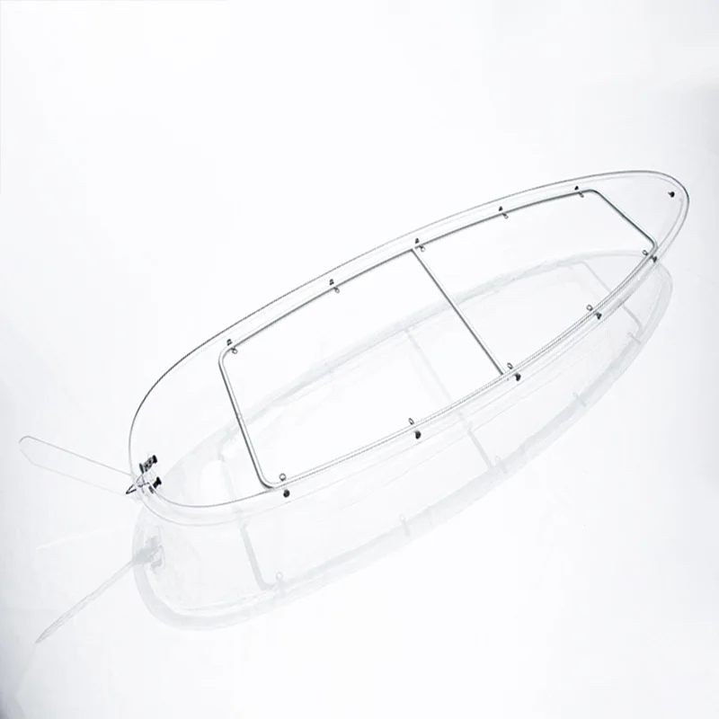 Flat Edge Boat Black Edge Boat Kayaker Rowing Park Wedding Photography PC Transparent Crystal Boat