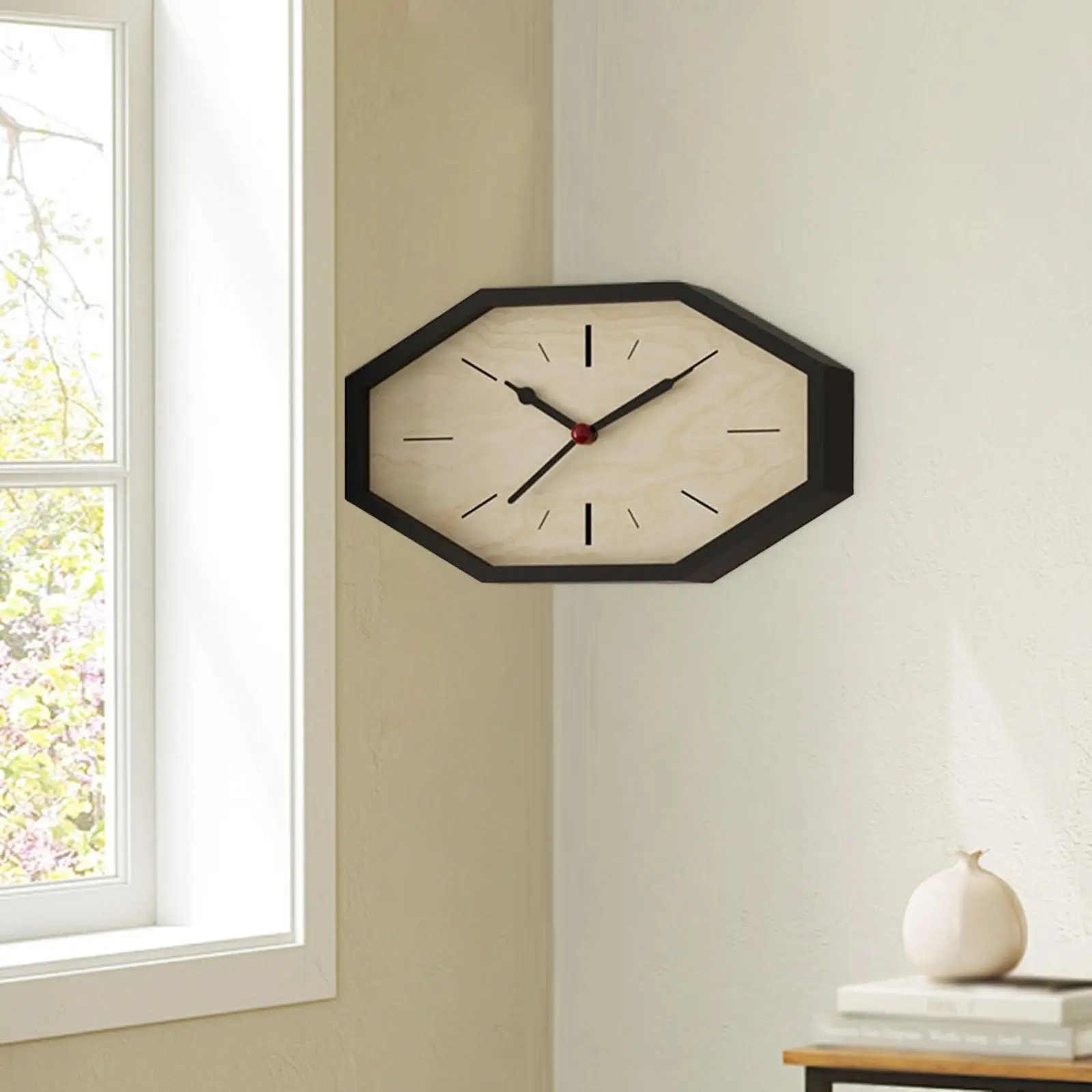 

Modern Double Sided Corner Wall Clock Silent Movement Fashionable Decor for Living Room Bedroom Office