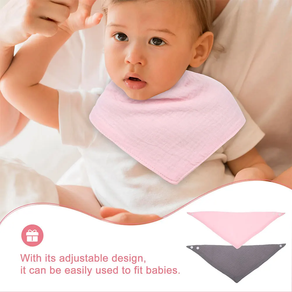 Baberos Bandana de algodón para bebé, niño y niña, Material PP, fácil uso, protección para babear, babero, 4 Uds.