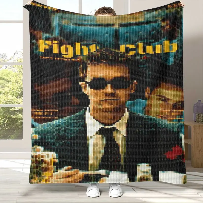 Classic Fight Club Movie Soft Flannel Throw Blanket,Cozy Warm Blanket for Bed,Sofa,Living Room,Picnic,Camping,Home Decor,Gift