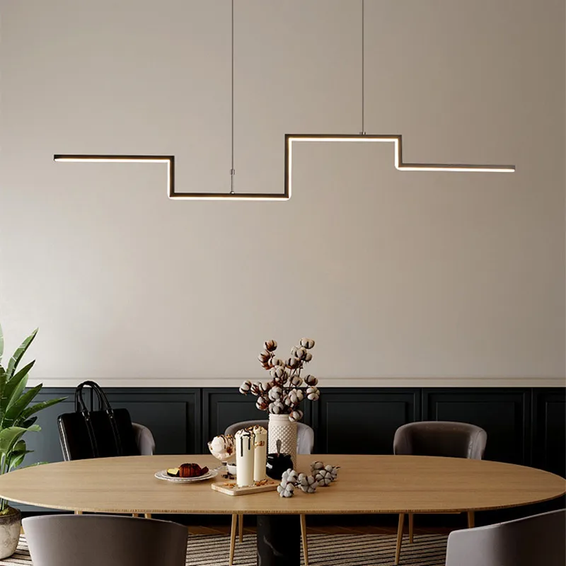 Moderne Minimalistische Led Hanglampen Dimbare Zwart Voor Tafel Eetkamer Keuken Kantoor Home Decor Verlichting Schorsing Ontwerp