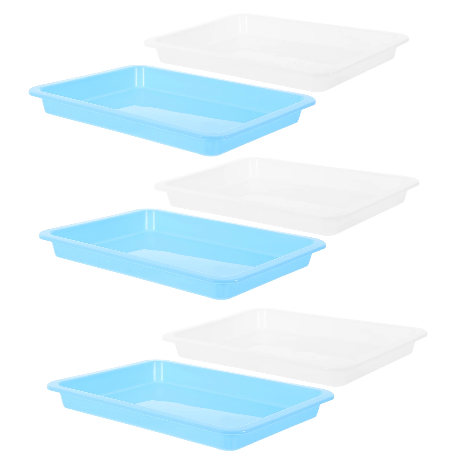 

6Pcs Laboratory Trays Leakproof Chemical Experiment Teaching Supplies Multipurpose Organizer Containment Drying Sorting Storage