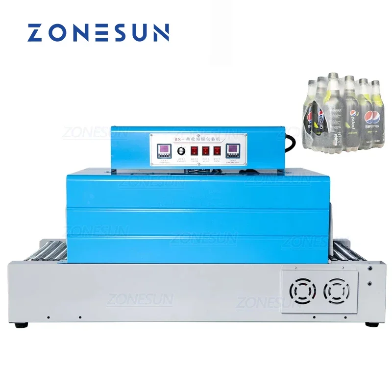 ZONESUN Automatic Cosmetics Ear Phone Boxes Book Food Shoes Heat Film Shrinking Wrapping Packing Machine