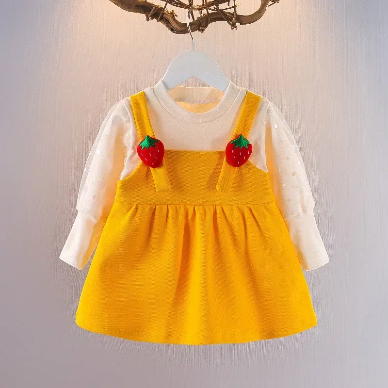 

Baby Girls Clothes Cotton Long Sleeve Dress for Girls Baby Clothing 1 Year Birthday Dresses 0-3years Newborn Dress
