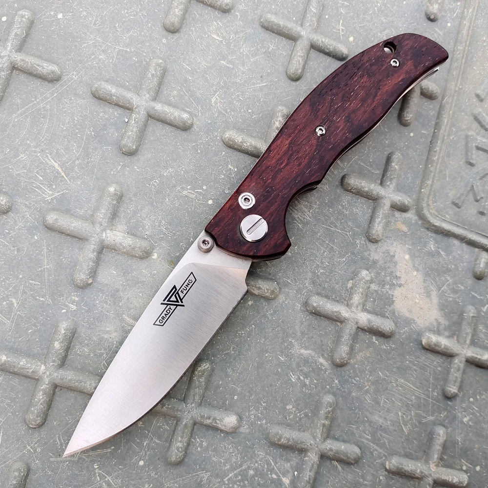 Grady Fung Folding Messer Tabargan 95 Ratte 1 Stabilisiert Palisander Griff D2 klinge Messer Überleben Messer EDC Werkzeuge Camping Messer